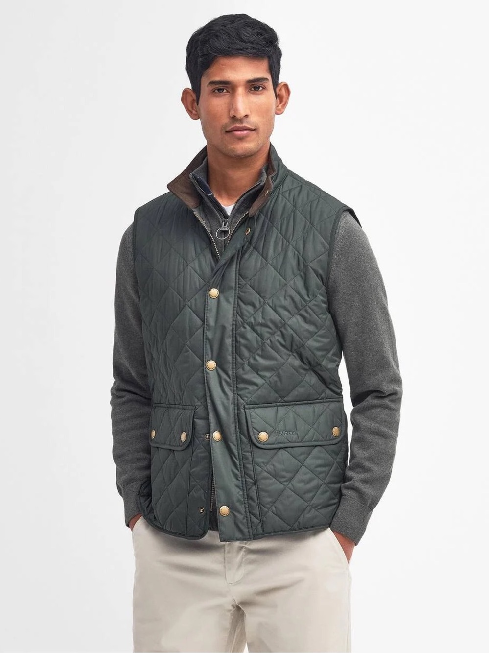 Barbour Lowerdale Quilted Gilet Vest Sage Green XL - Picture 16 of 16